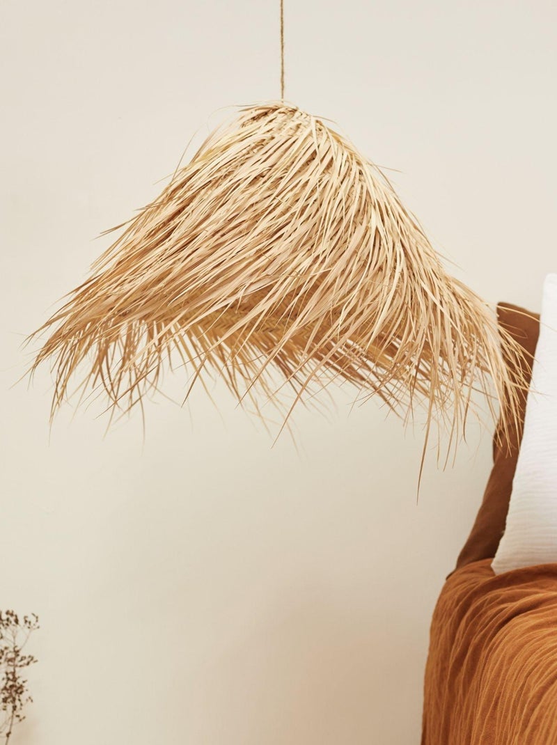 Paralume a cono con frange Beige - Kiabi