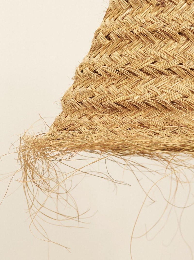Paralume a cono in fibra di palma Beige - Kiabi