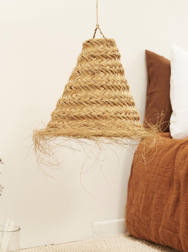Paralume a cono in fibra di palma Beige - Kiabi
