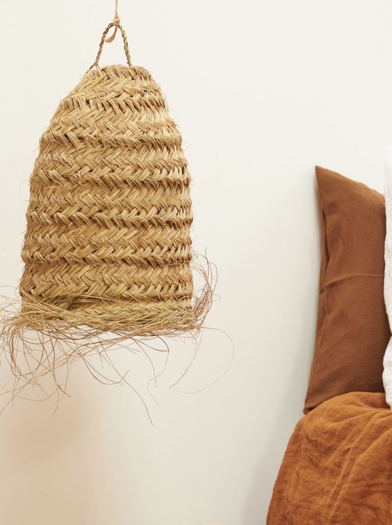 Paralume in tubo di fibra di palma Beige - Kiabi