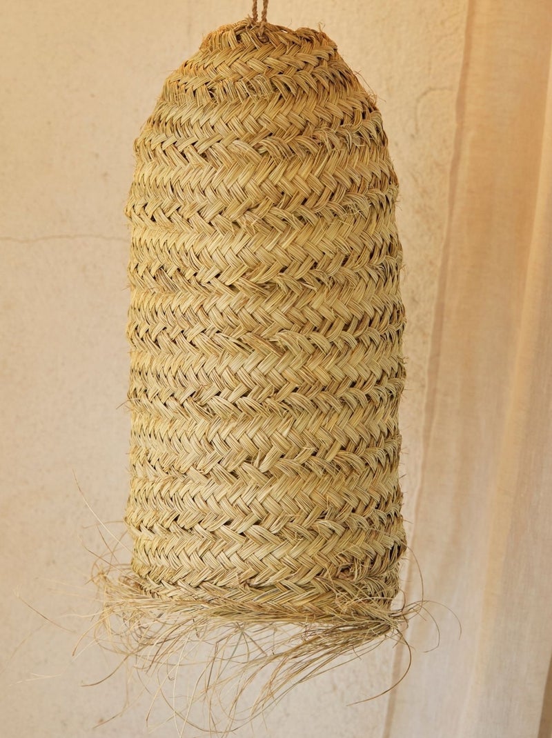 Paralume in tubo di fibra di palma Beige - Kiabi
