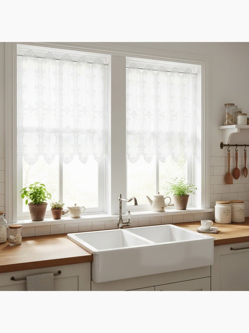 Paravento traforato con macramè a motivi floreali - Kiabi