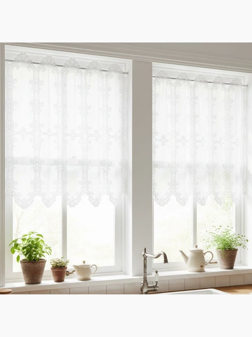 Paravento traforato con macramè a motivi floreali - Kiabi