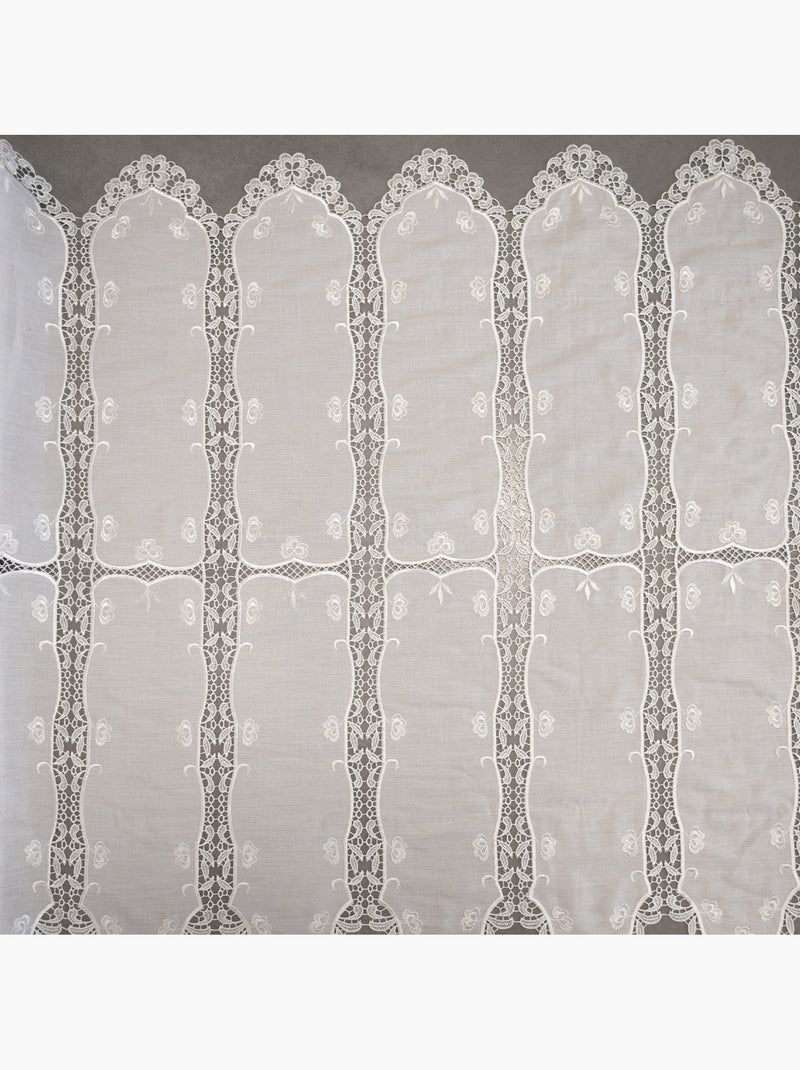 Paravento traforato con macramè a motivi floreali Bianco - Kiabi