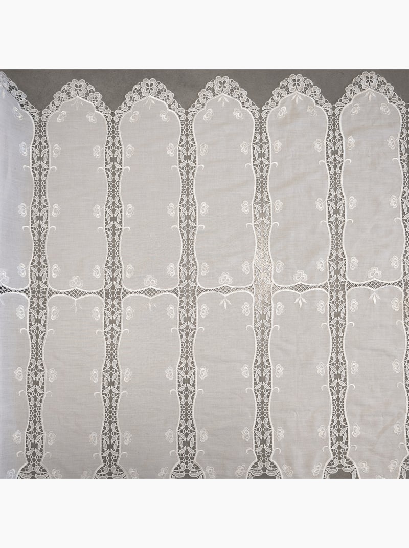 Paravento traforato con macramè floreale Bianco - Kiabi