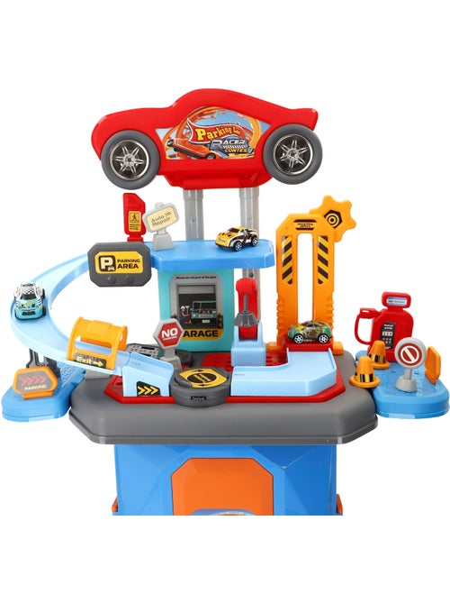 Parcheggio cittadino 2 in 1 con 3 auto in metallo e custodia portatile (47x24x66 cm) speed & go - Kiabi