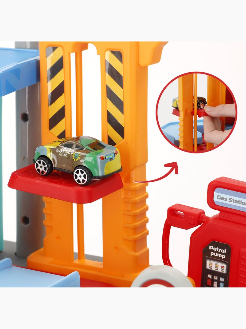Parcheggio cittadino 2 in 1 con 3 auto in metallo e custodia portatile (47x24x66 cm) speed & go N/D - Kiabi