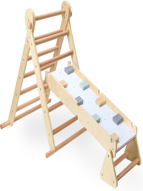 Parco giochi Montessori legno scala e triangolo Mamabrum - Kiabi