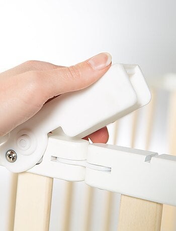 Parco pieghevole rettangolare in legno massello con ruote frenanti – ROBA