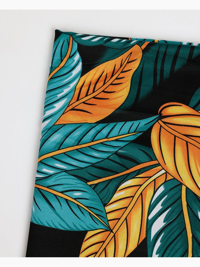 Pareo ADMAS Yellow Leaf per donna Blu marino - Kiabi