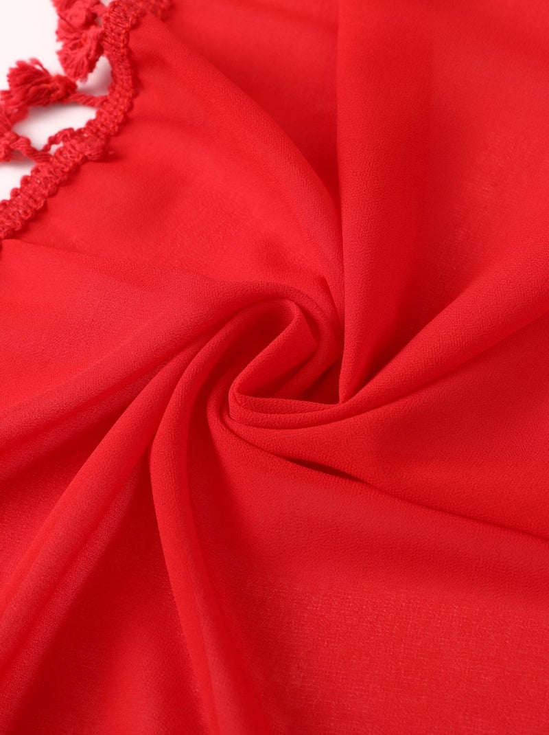 Pareo da spiaggia FRANGE Rosso - Kiabi