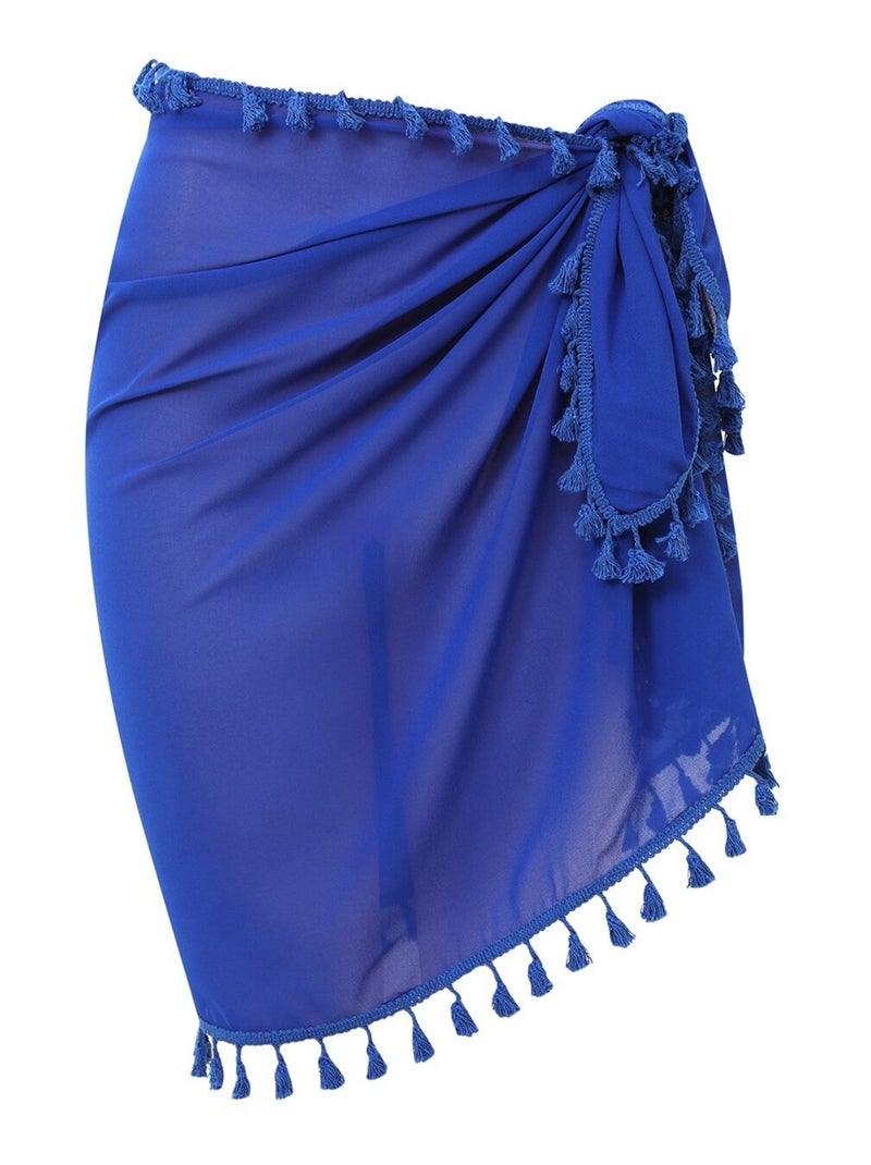 Pareo da spiaggia FRINGES Blu marino - Kiabi