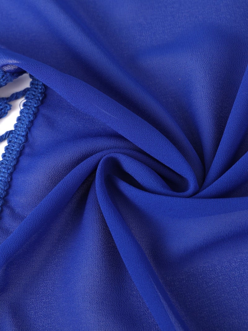 Pareo da spiaggia FRINGES Blu marino - Kiabi