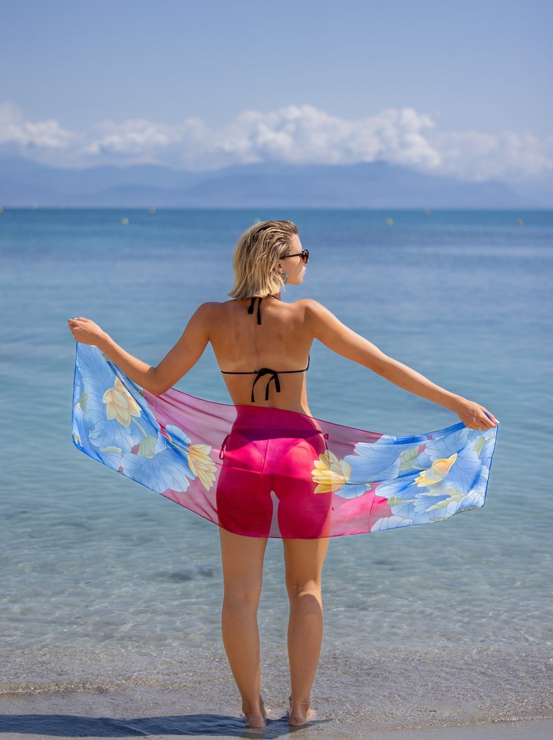 Pareo da spiaggia NELA Rosa fucsia - Kiabi