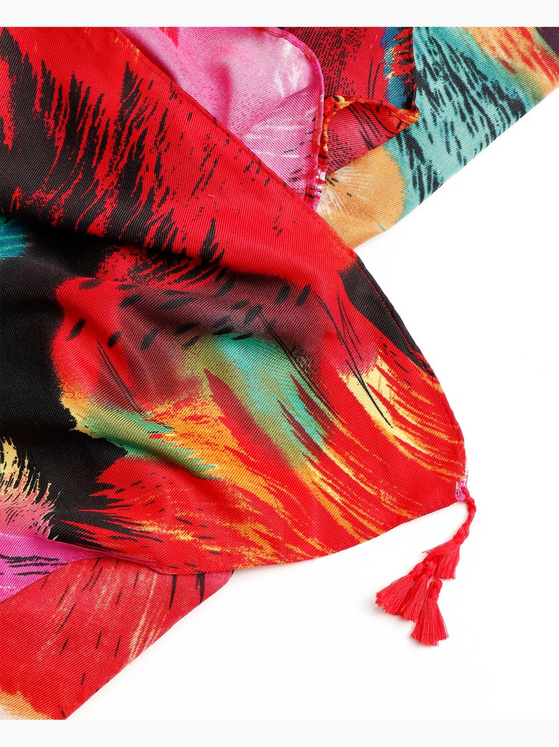 Pareo di piume tropicali ADMAS per donna Multicolore - Kiabi