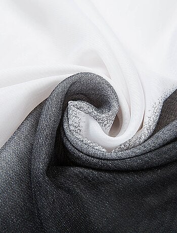 Pareo di seta bianco nero Marina