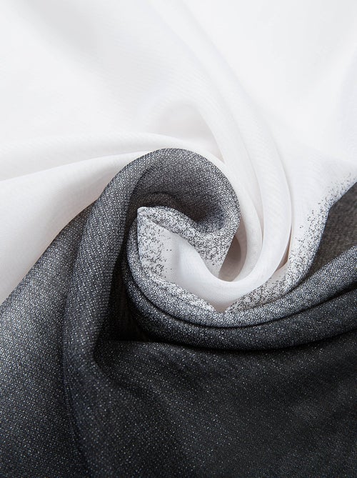 Pareo di seta bianco nero Marina - Kiabi