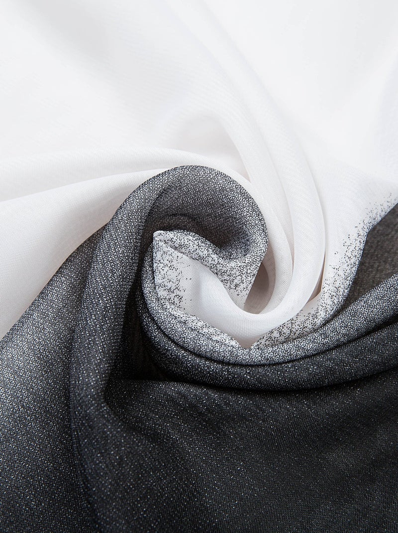 Pareo di seta bianco nero Marina Bianco - Kiabi