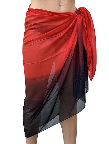 Pareo di seta Red Black Marina