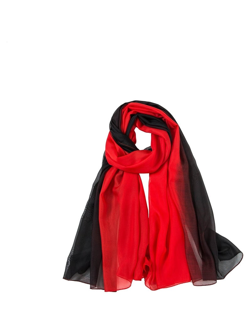 Pareo di seta Red Black Marina Rosso - Kiabi