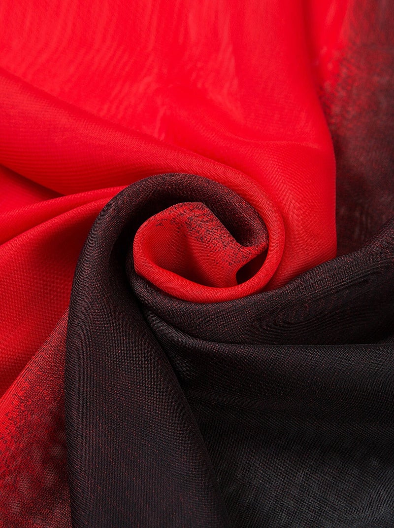 Pareo di seta Red Black Marina Rosso - Kiabi