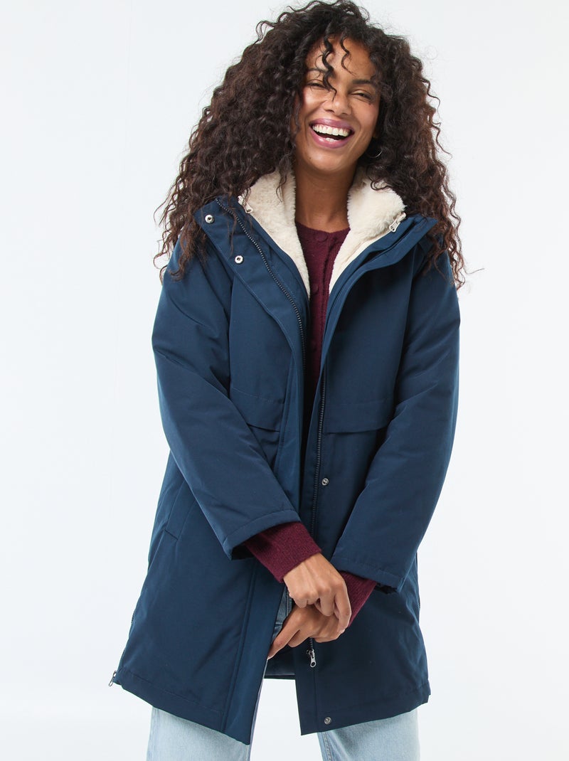 Parka 3-in-1 idrorepellente con fodera calda rimovibile Blu