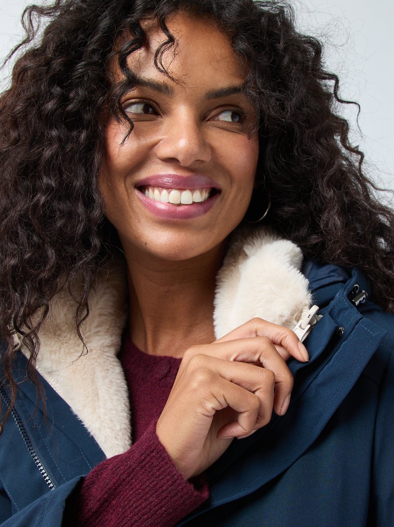 Parka 3-in-1 idrorepellente con fodera calda rimovibile Blu - Kiabi