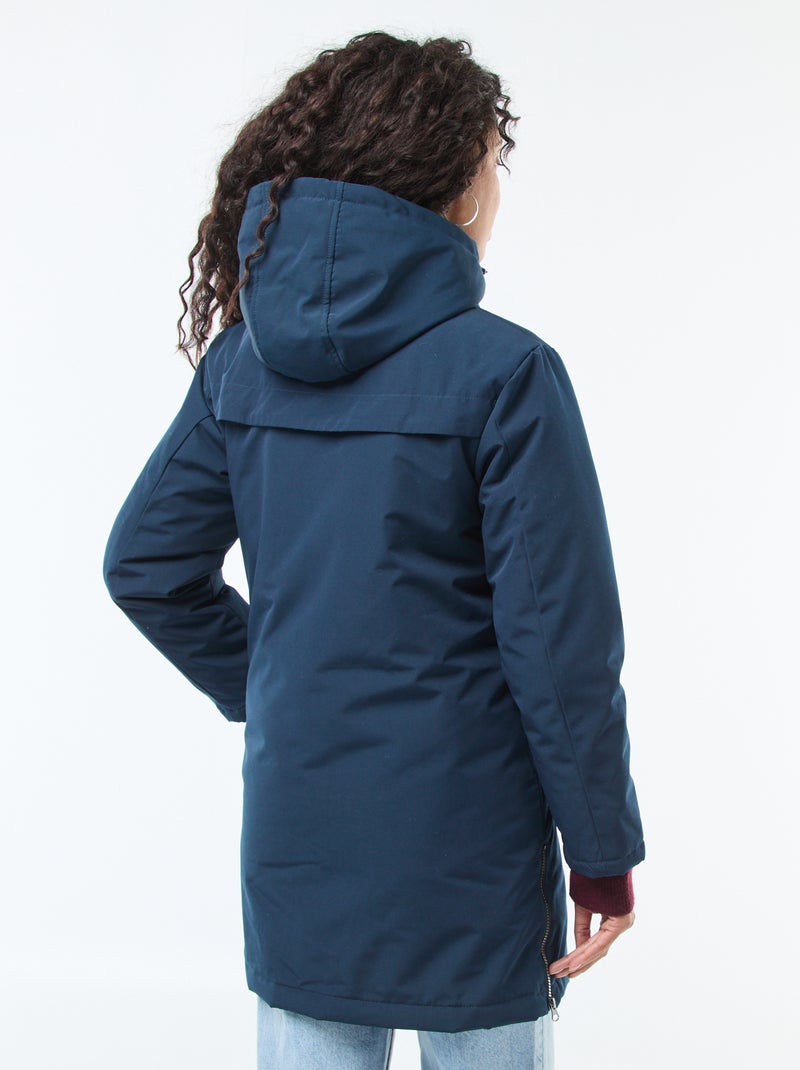 Parka 3-in-1 idrorepellente con fodera calda rimovibile Blu - Kiabi