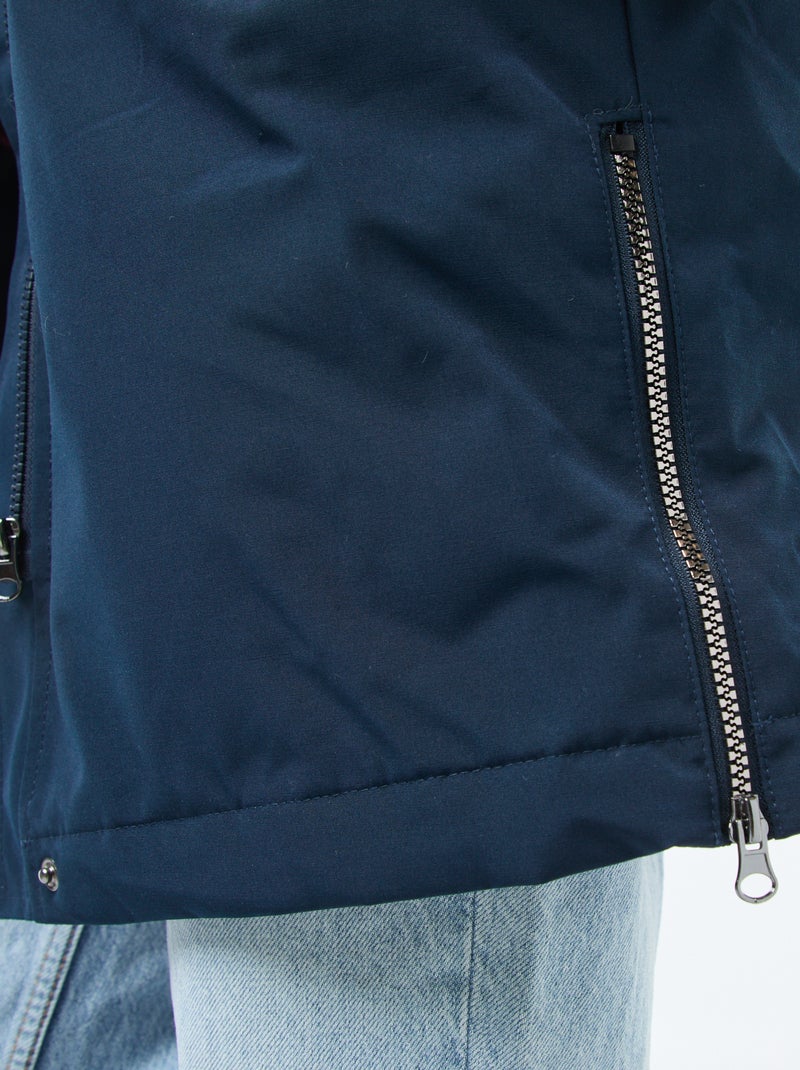 Parka 3-in-1 idrorepellente con fodera calda rimovibile Blu - Kiabi