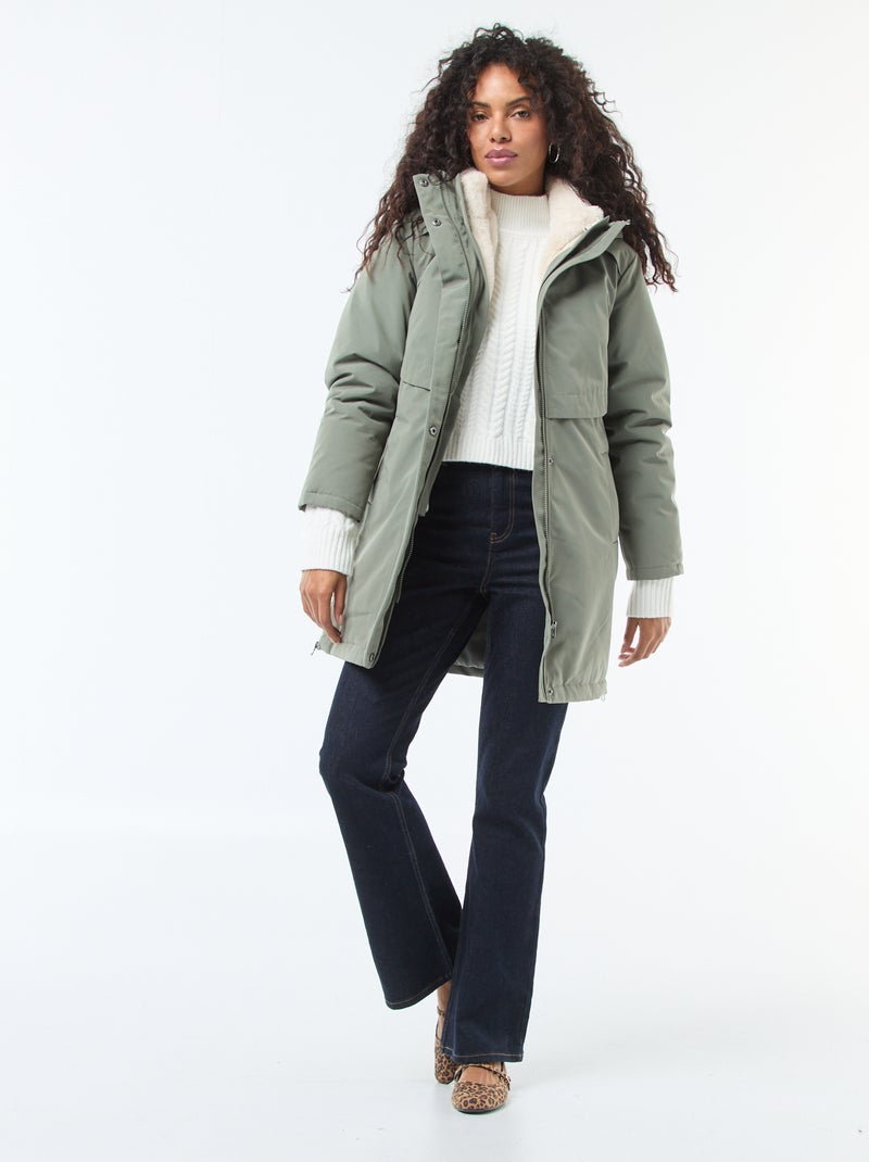 Parka 3-in-1 idrorepellente con fodera calda rimovibile Verde - Kiabi