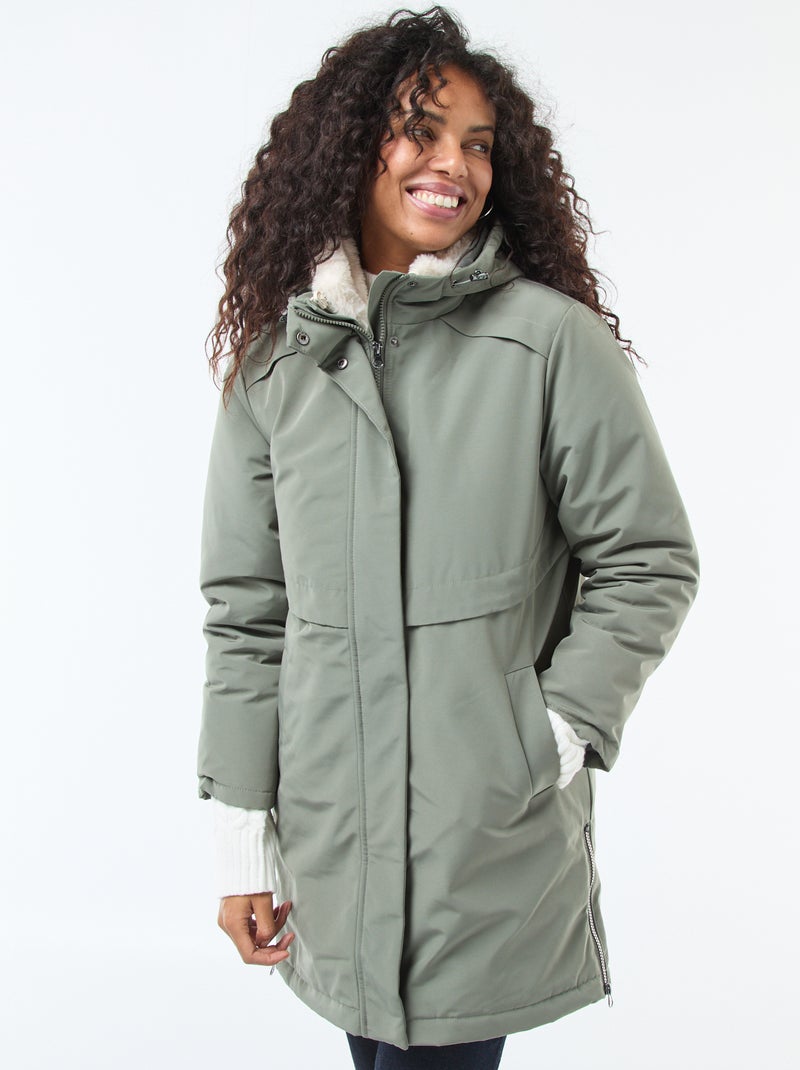 Parka 3-in-1 idrorepellente con fodera calda rimovibile Verde - Kiabi