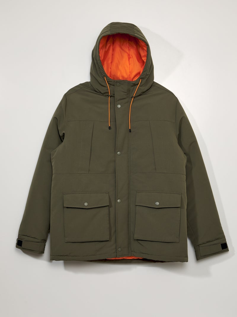 Parka caldo con cappuccio KAKI - Kiabi