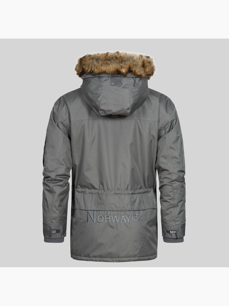 Parka con cappuccio abiosaure – geographical norway Grigio scuro - Kiabi