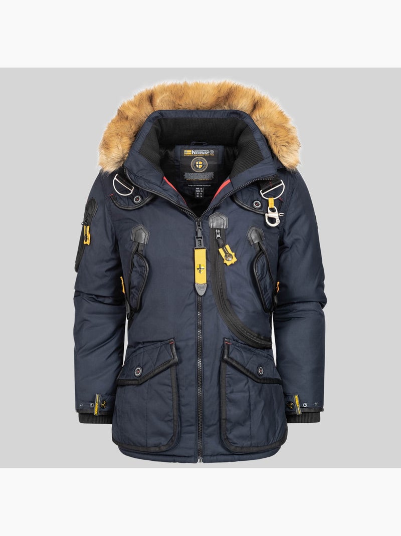 Parka con cappuccio agaros – geographical norway Blu marino - Kiabi