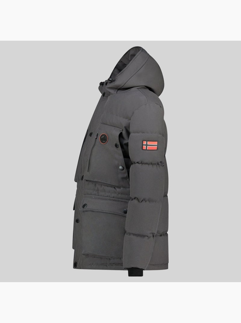 Parka con cappuccio albert – geographical norway Grigio scuro - Kiabi