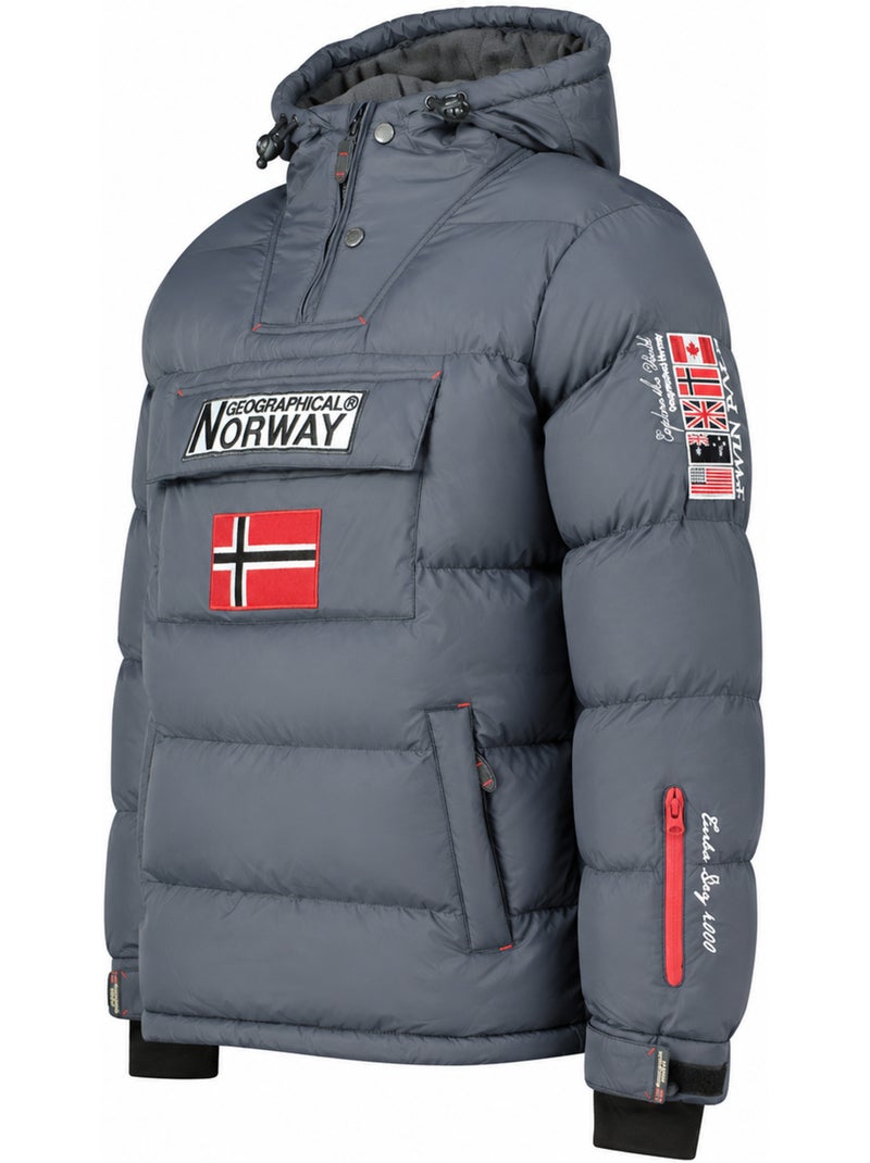 Parka con cappuccio blokus – geographical norway Grigio scuro - Kiabi