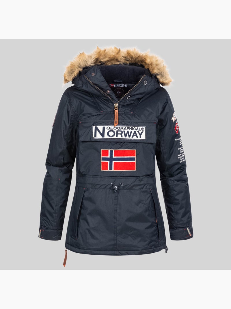 Parka con cappuccio bridget – geographical norway Blu marino - Kiabi