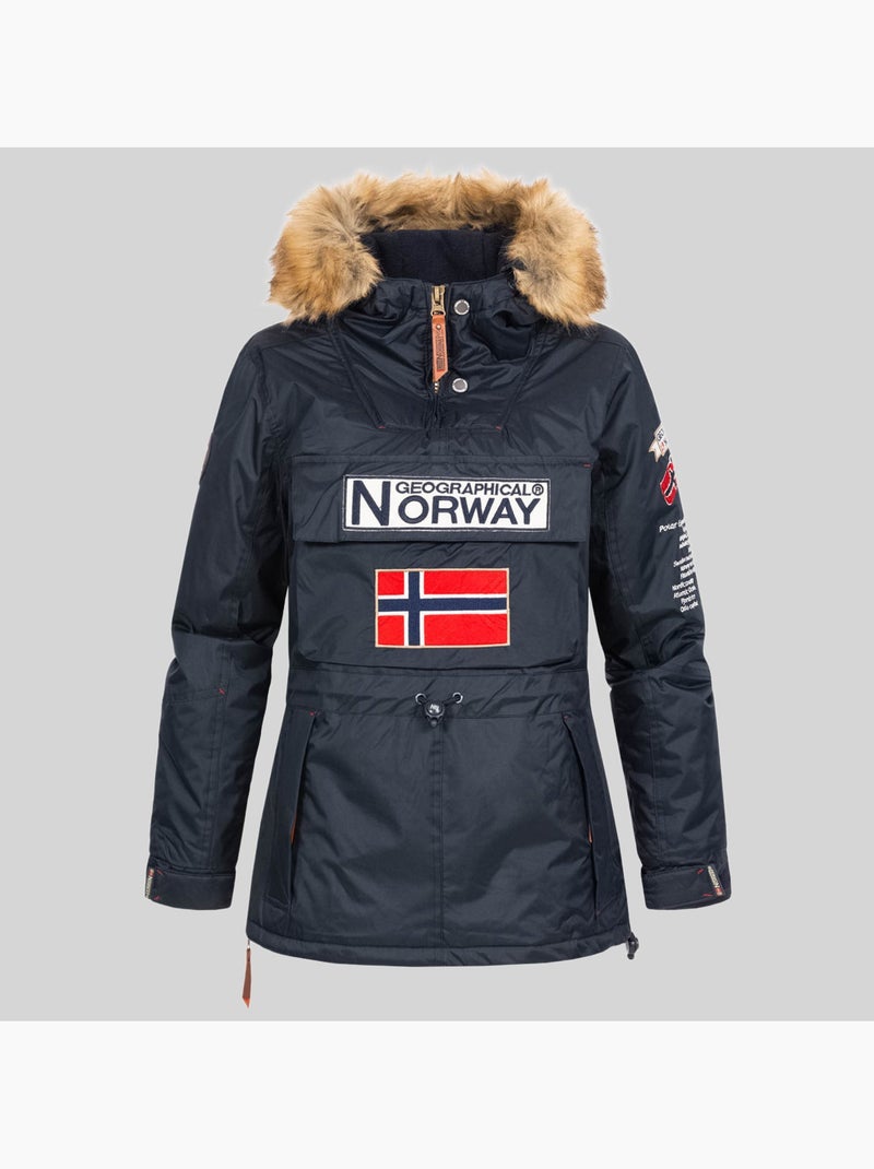 Parka con cappuccio bridget – geographical norway Blu marino - Kiabi