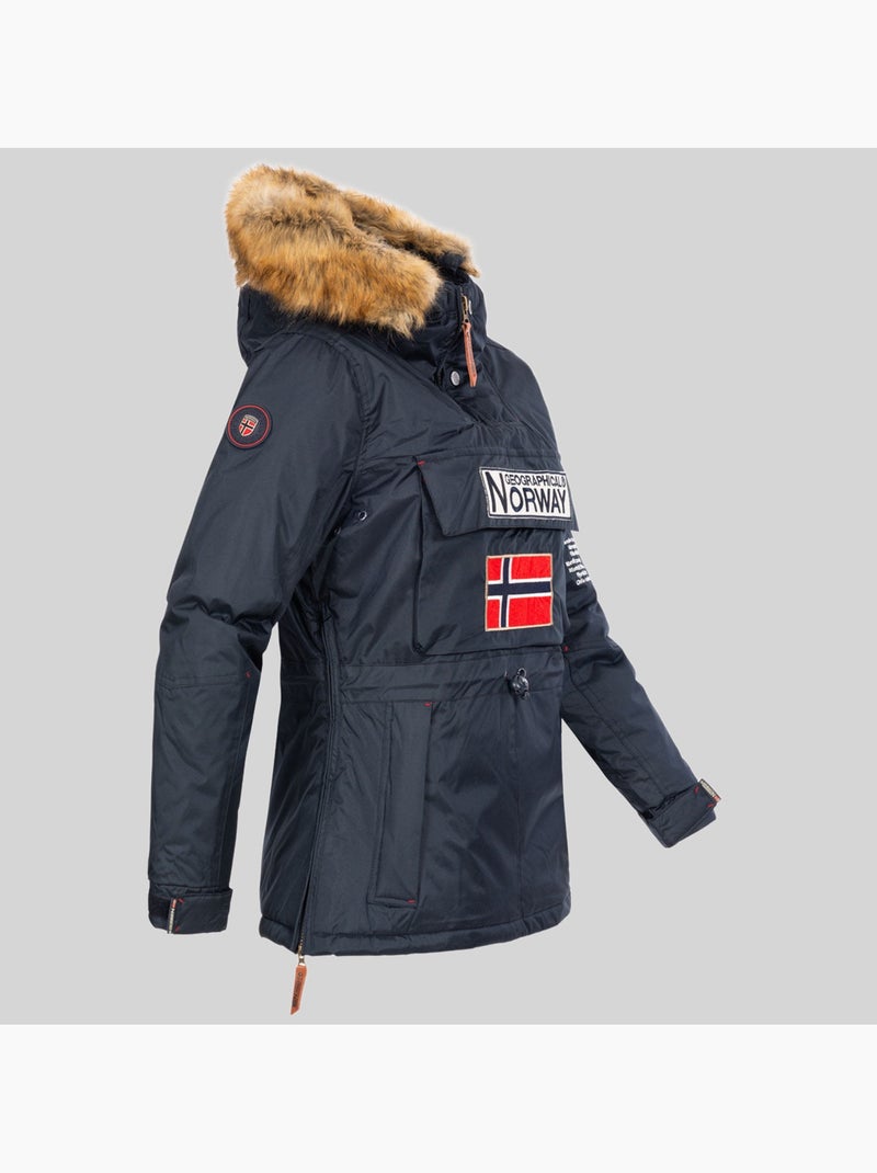 Parka con cappuccio bridget – geographical norway Blu marino - Kiabi