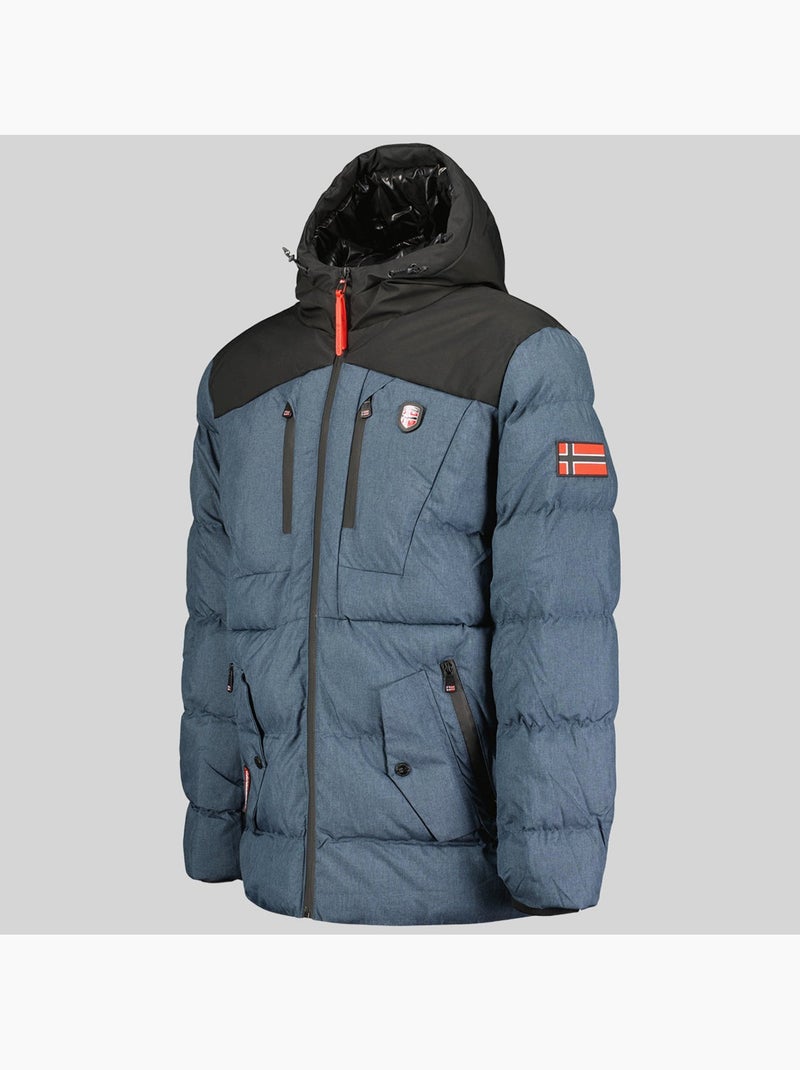 Parka con cappuccio cashblend – geographical norway Blu marino - Kiabi