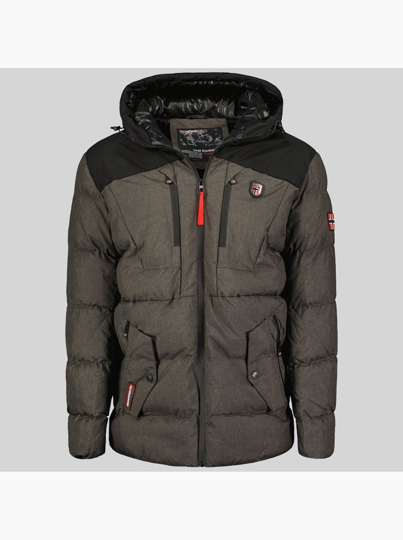 Parka con cappuccio cashblend – geographical norway Grigio scuro - Kiabi