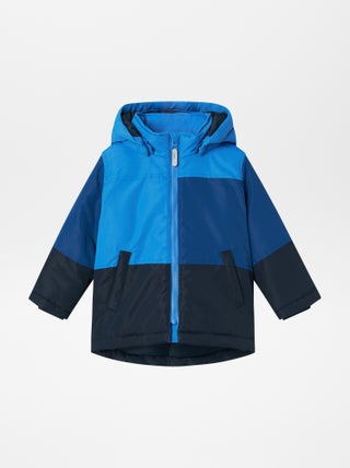 Parka con cappuccio color block