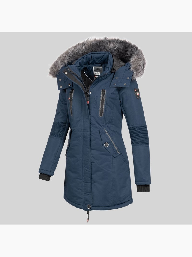 Parka con cappuccio coraly – geographical norway Blu marino - Kiabi