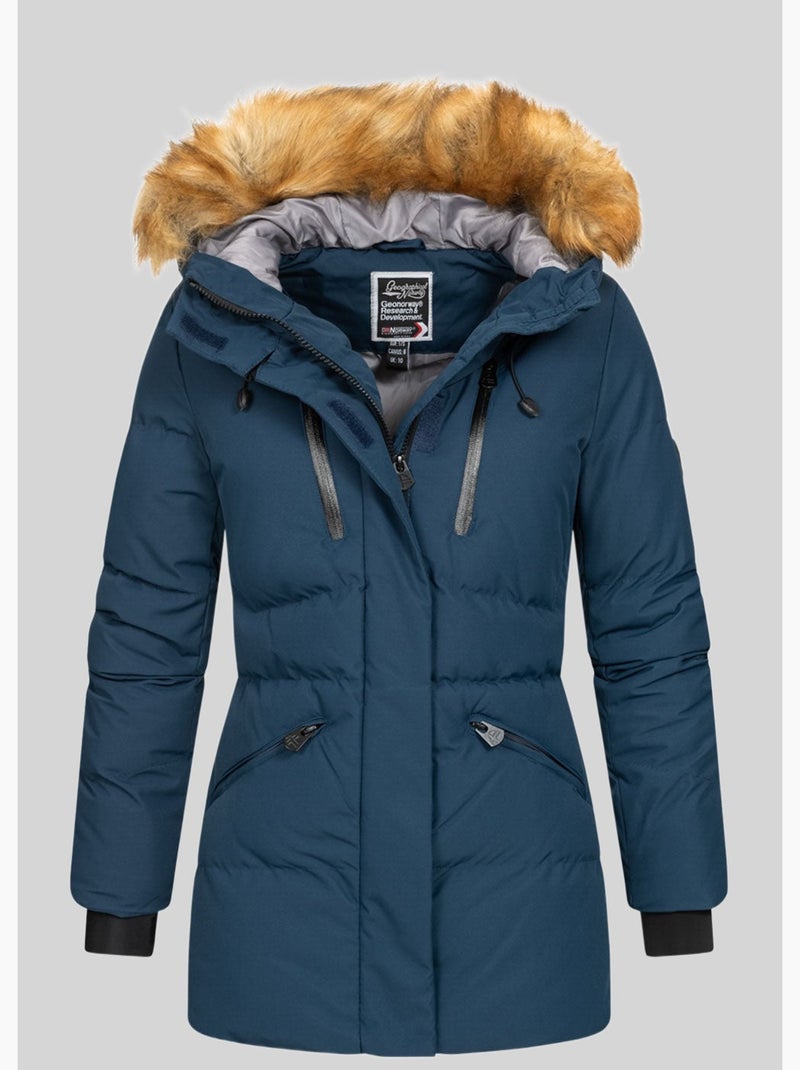 Parka con cappuccio crown – geographical norway Blu marino - Kiabi