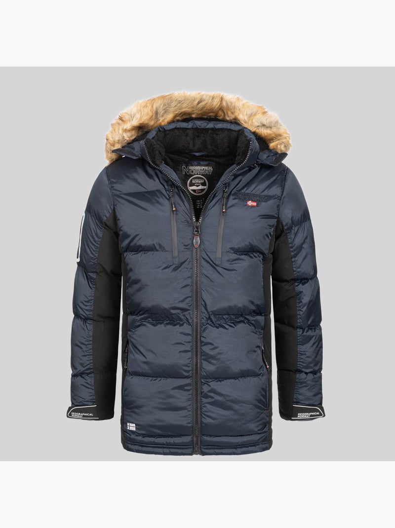 Parka con cappuccio danone – geographical norway Blu marino - Kiabi