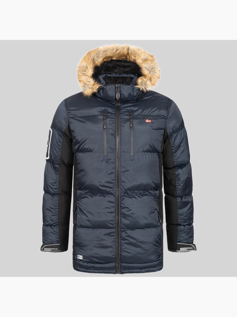 Parka con cappuccio danone – geographical norway Blu marino - Kiabi