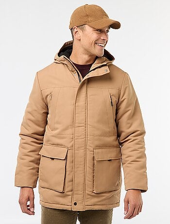Parka con cappuccio midi