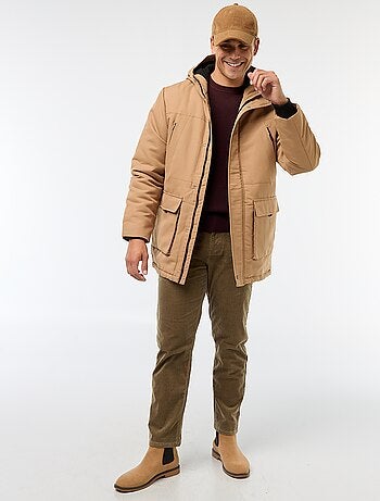 Parka con cappuccio midi