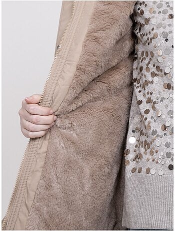 Parka con cappuccio e finta pelliccia USMAR