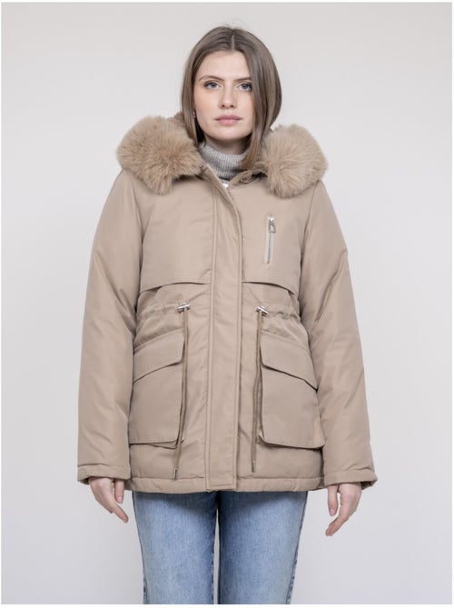 Parka con cappuccio e finta pelliccia USMAR - Kiabi